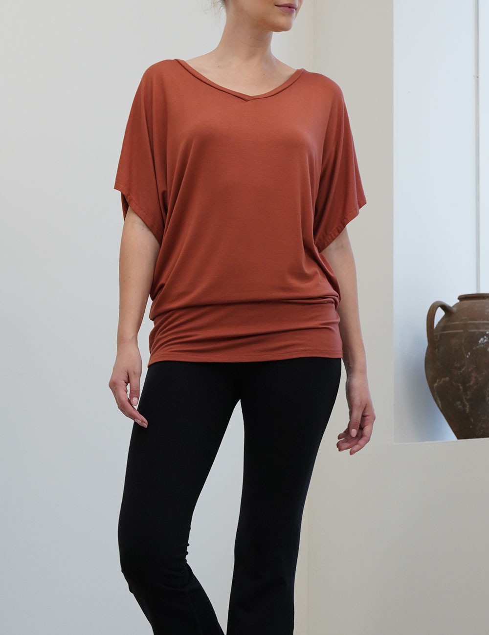 Bamboo SK signature V neck Tunic