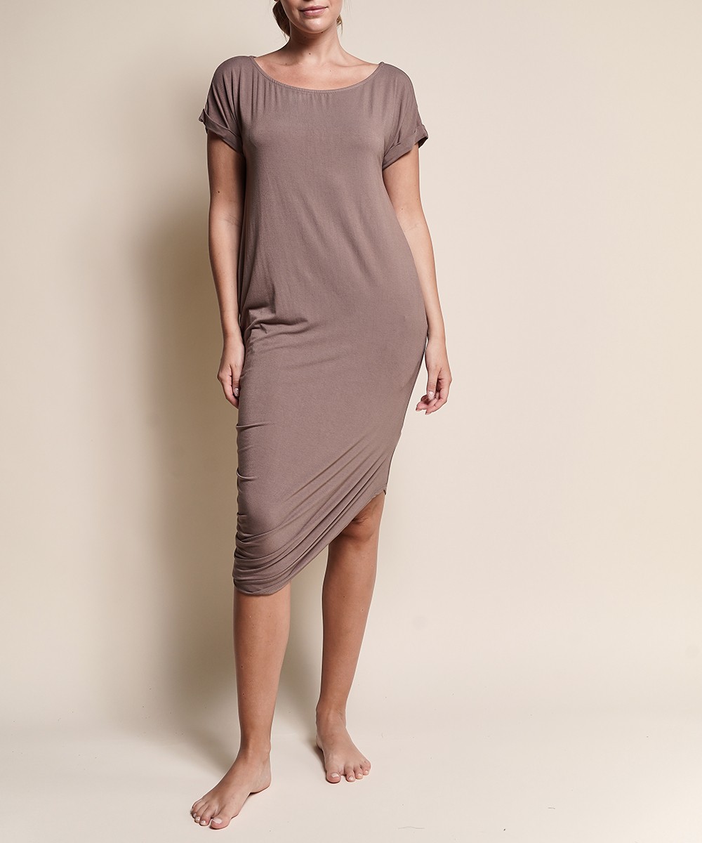 Bamboo Asymmetric Dress with Pockets