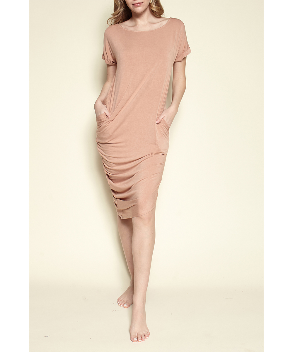 Bamboo Asymmetric Dress with Pockets