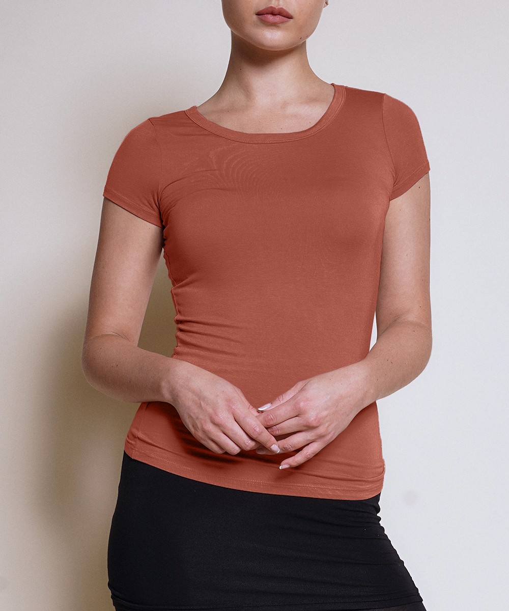 BAMBOO BASIC CREW  NECK TOP 