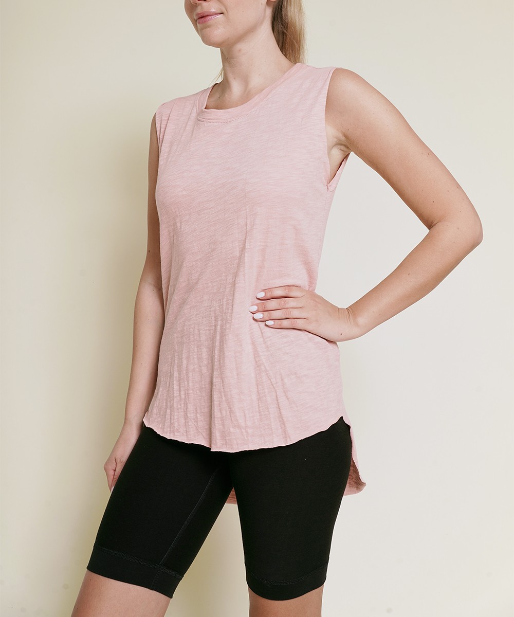 ROW EDGE  COTTON MUSCLE TUPNIC TANK MAUVE