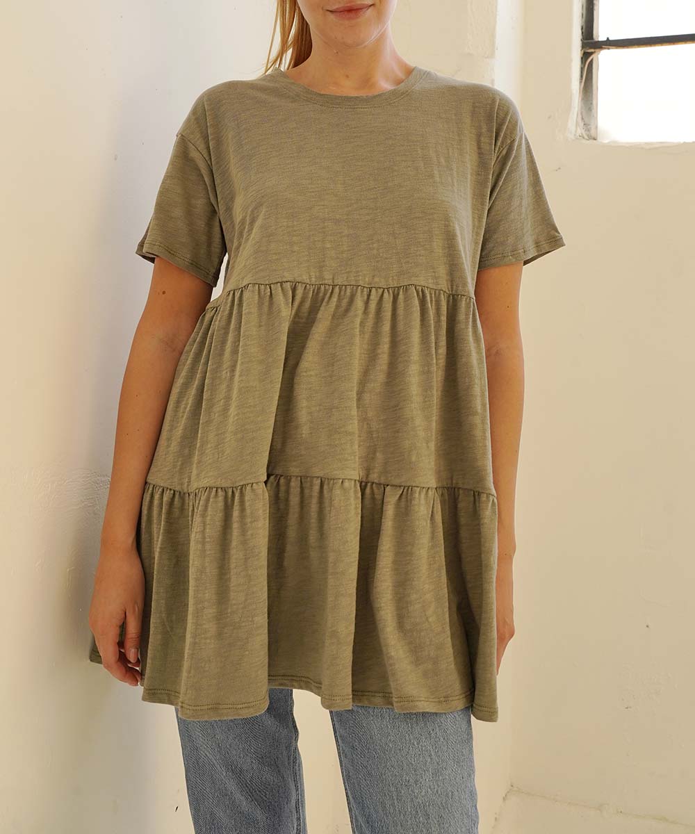 COTTON BABYDOLL SLV TUNIC