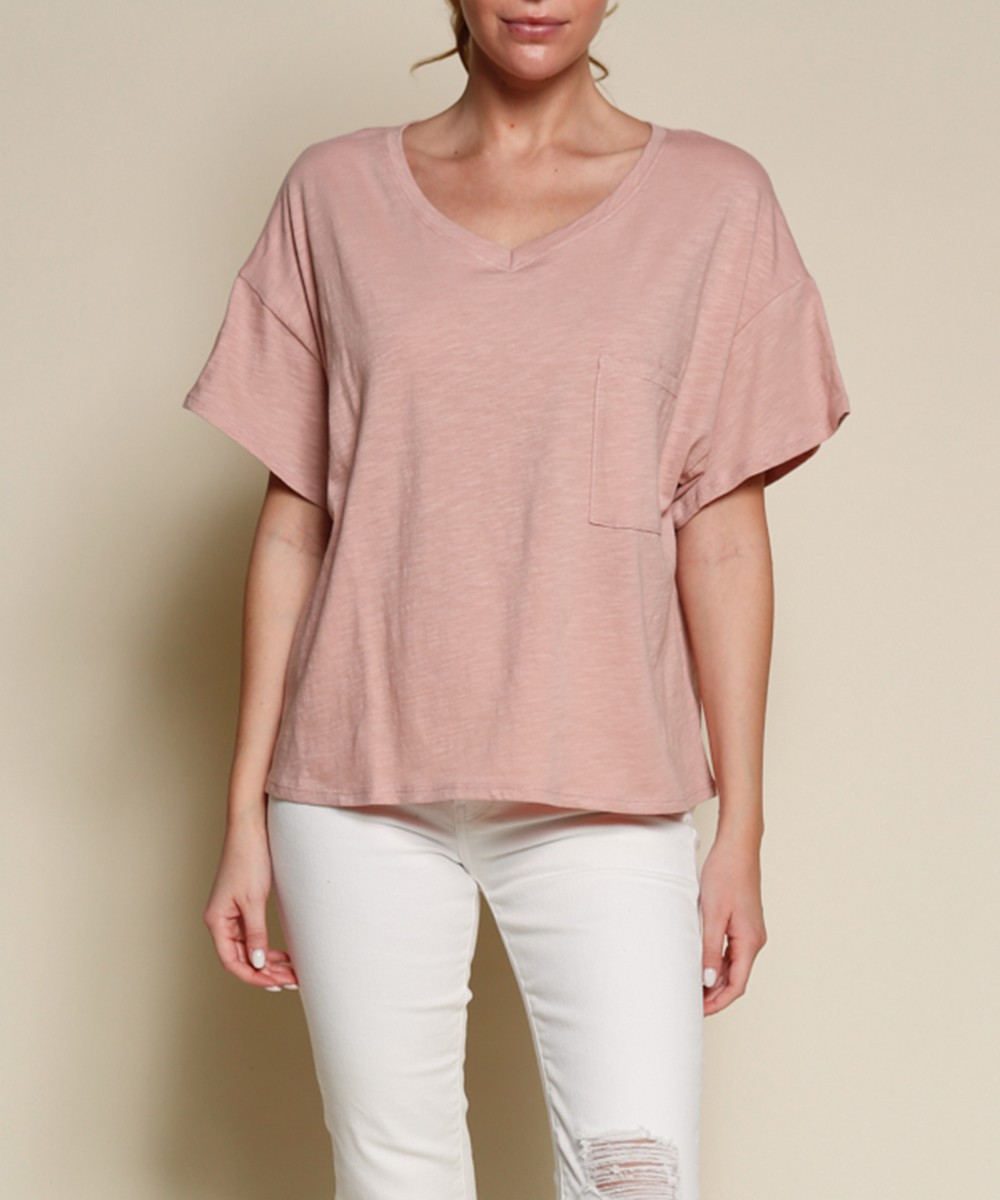 Genderless V Neck Crop T