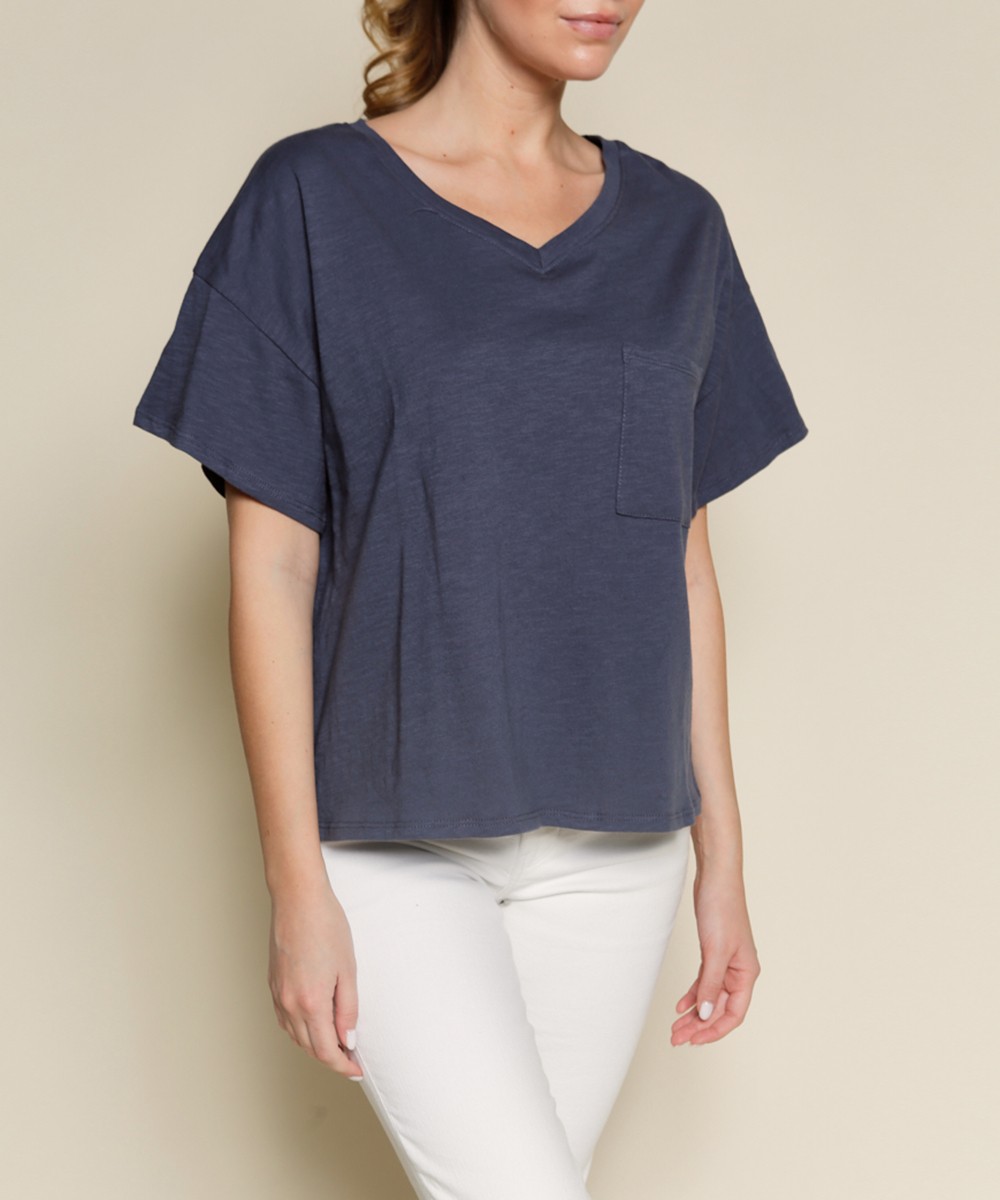 Genderless V Neck Crop T