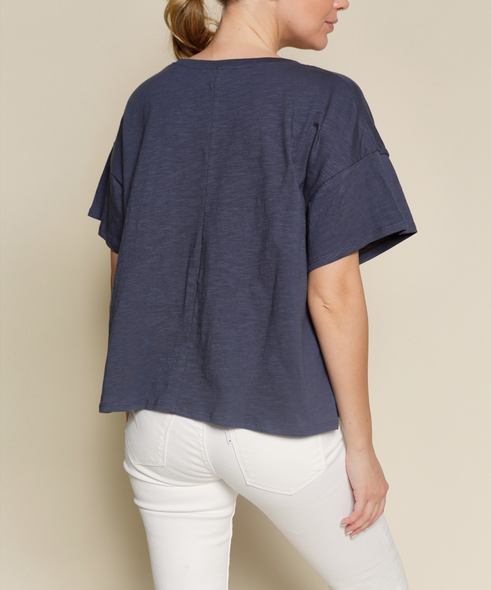 Genderless V Neck Crop T