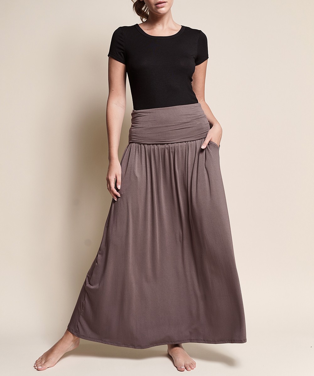 Bamboo Yoga Maxi Skirt Ankle length