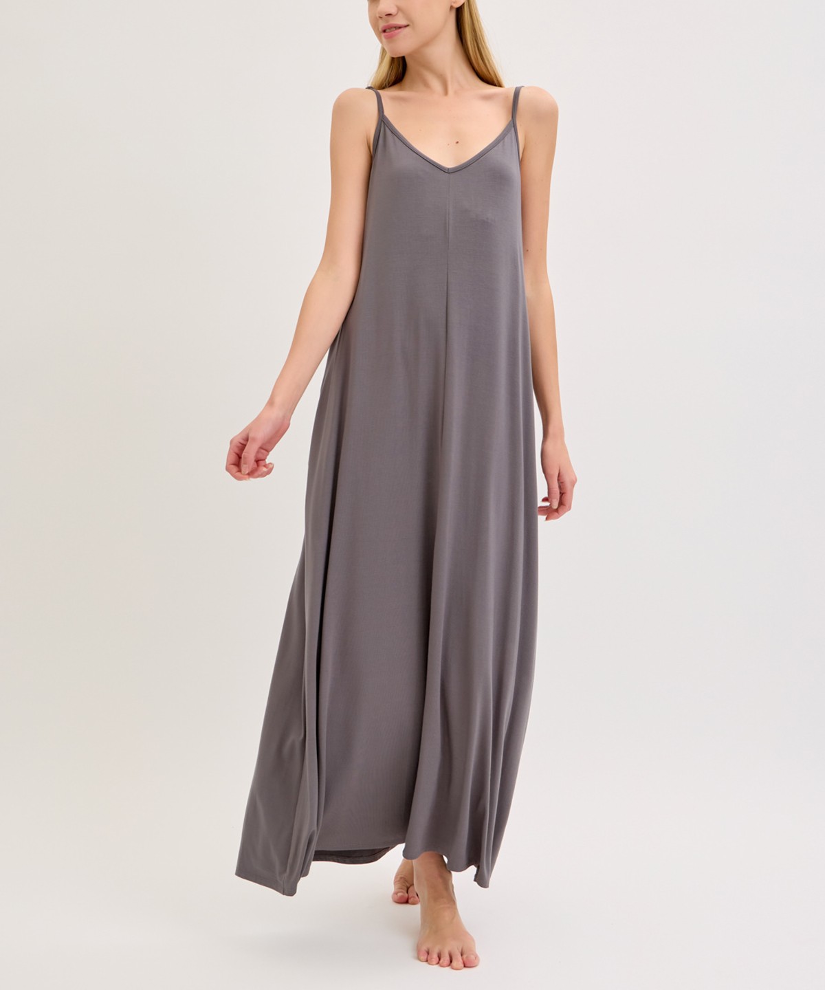 BAMBOO BRA INSERT SHOULDER STRAP MAXI DRESS