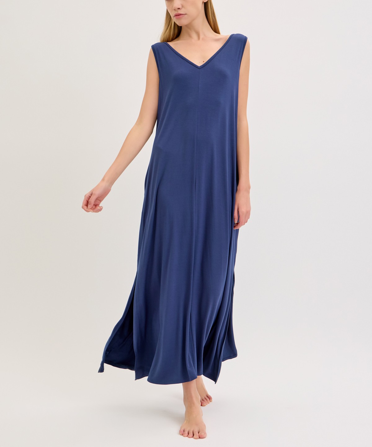 BAMBOO BRA INSERT SLEEVELESS MAXI DRESS