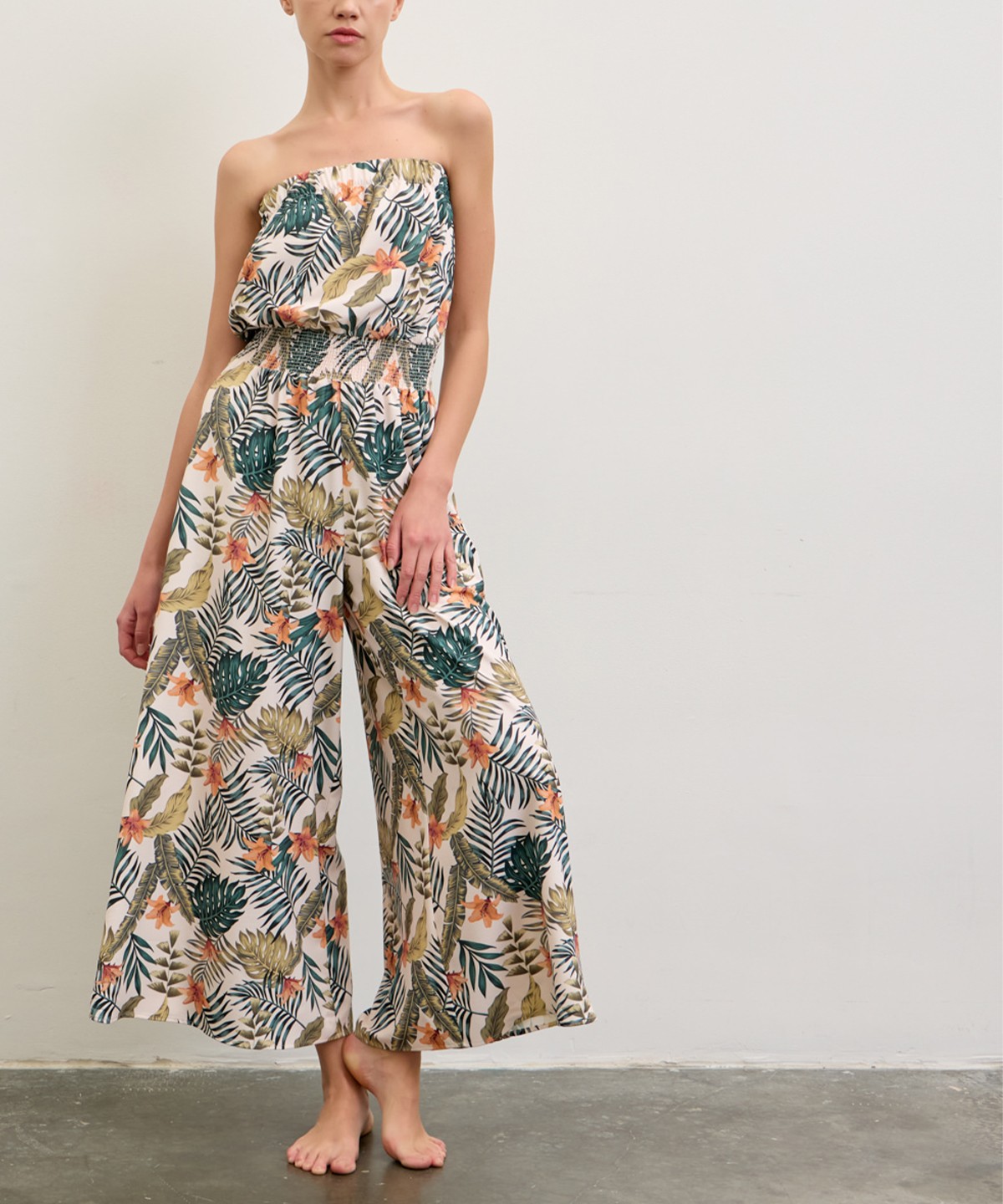 WOVEN PRINT SUMMER ROMPER