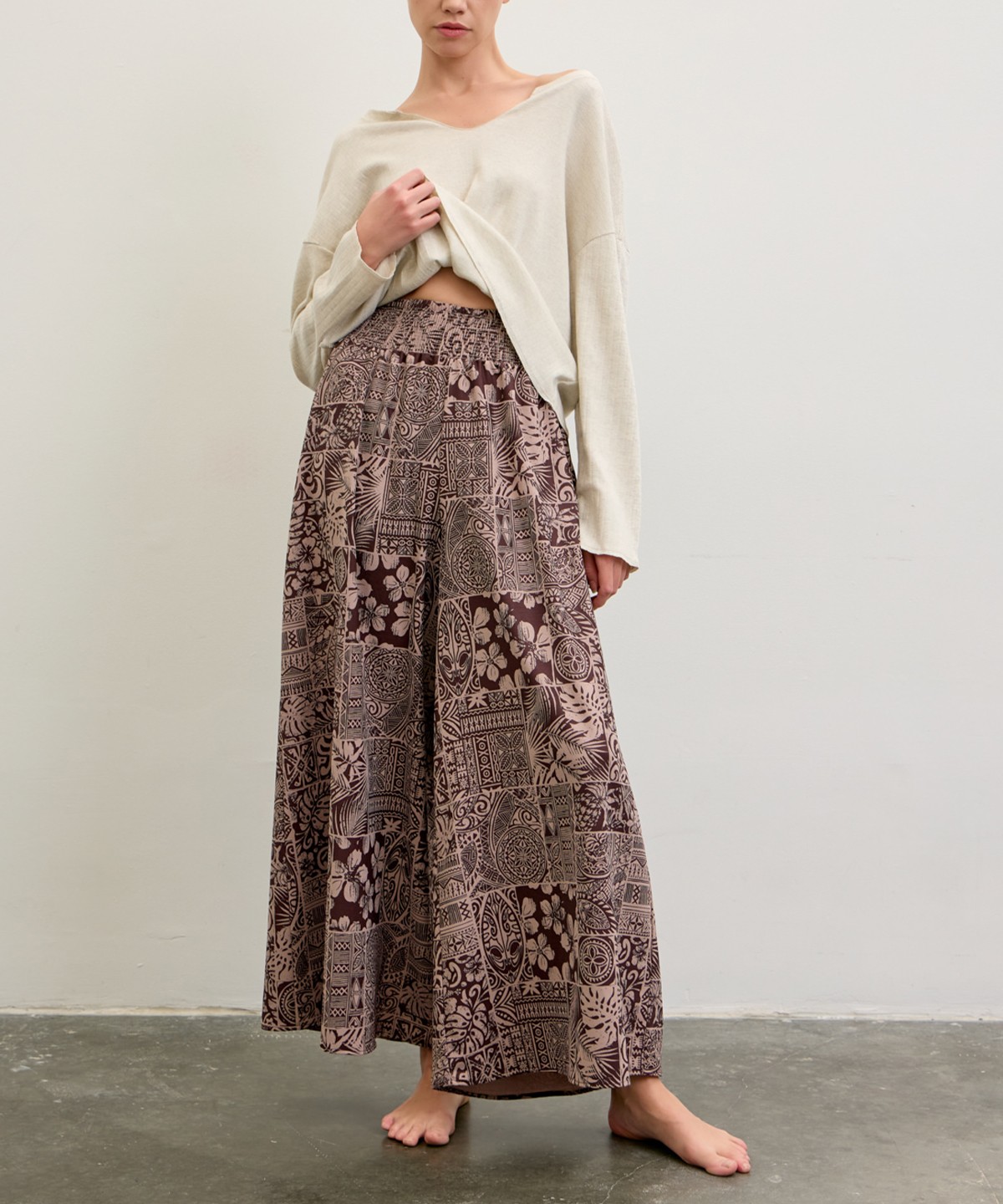 PALM PATCH SUMMER MAXI PALAZZO